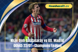 Đội hình dự kiến trước trận Galatasaray vs Atl. Madrid